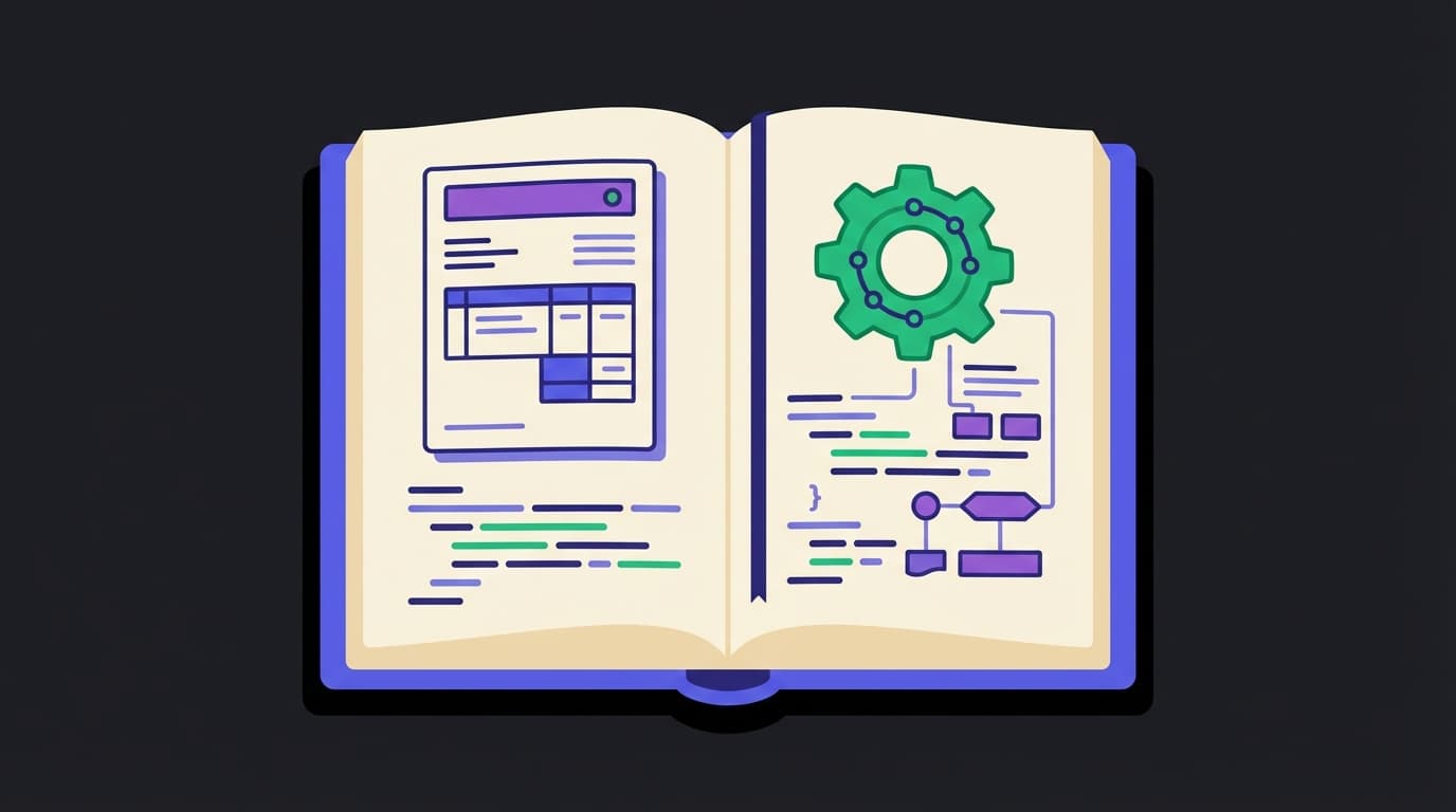 Open recipe book with snippet cards (QR, discount, logo, page number)